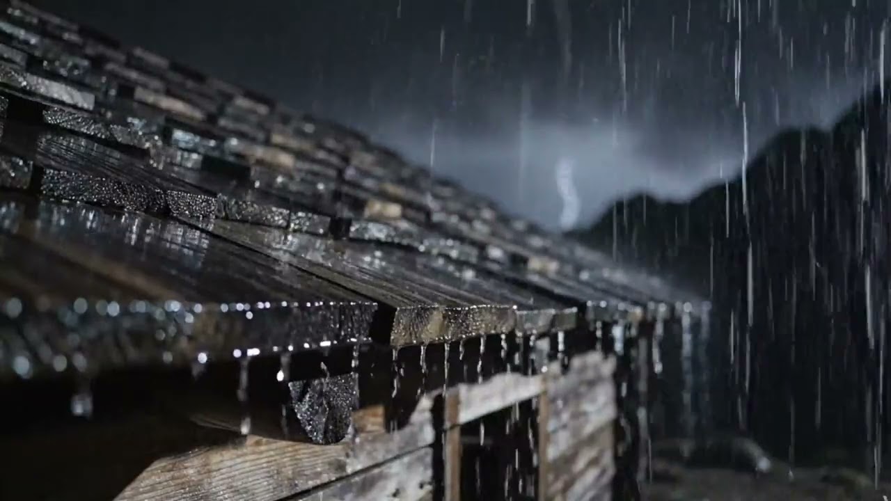 Raindrops on the Roof: A Relaxing Night Soundscape