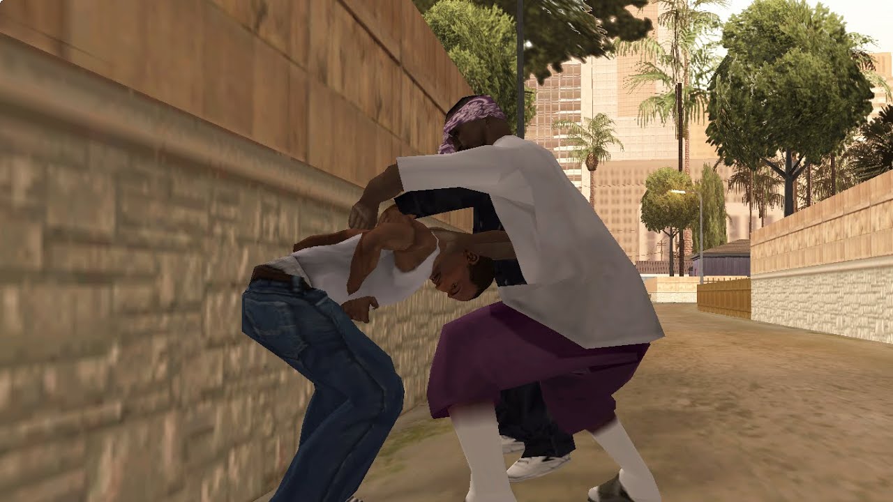 The beginning in First Mission - GTA San Andreas (The Ballas Story)