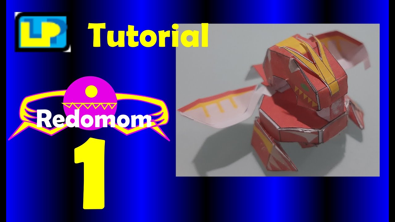 Tutorial Bakugan Papercraft - Redomom Dragão de Fogo