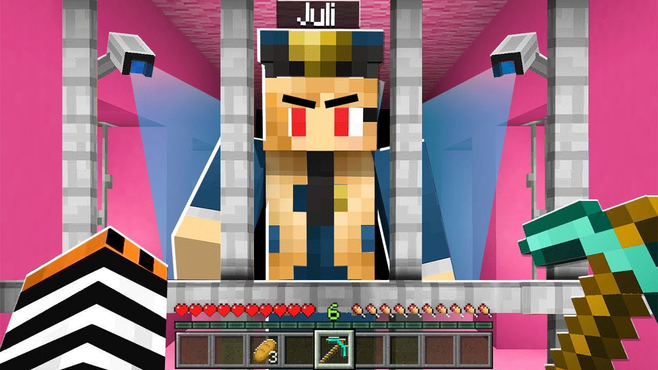 JULI ZAMKNĘŁA MNIE w RÓŻOWYM WIĘZIENIU i UCIEKŁEM gdy NIE PATRZYŁA w Minecraft!