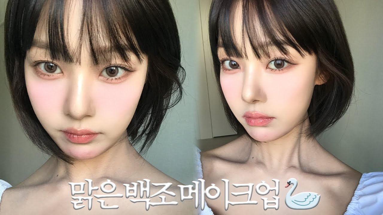 무조건 예뻐야하는 날。。맑은 백조 메이크업🦢🤍 얼굴형 홈케어기기 끝판왕 선물event & 각잡고 성형 화장법✨ WHITE SPRING MAKEUP