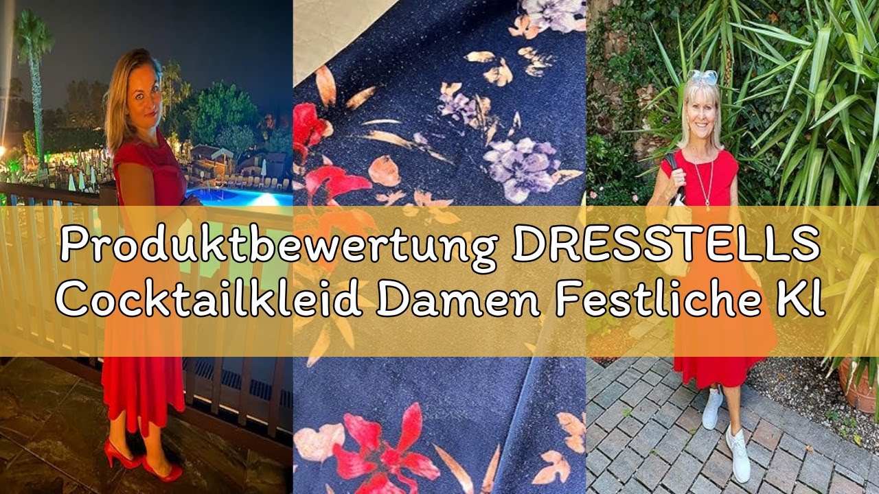 Produktbewertung DRESSTELLS Cocktailkleid Damen Festliche Kleider 1950er Knielang Rockabilly Hochzei