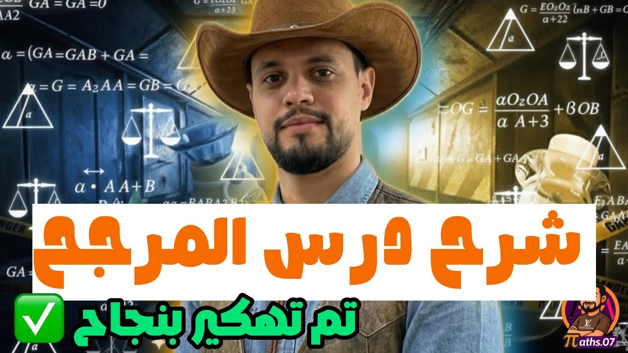 شرح درس المرجح في المستوي بطريقة خرافية 💯 مع الأستاذ وليد