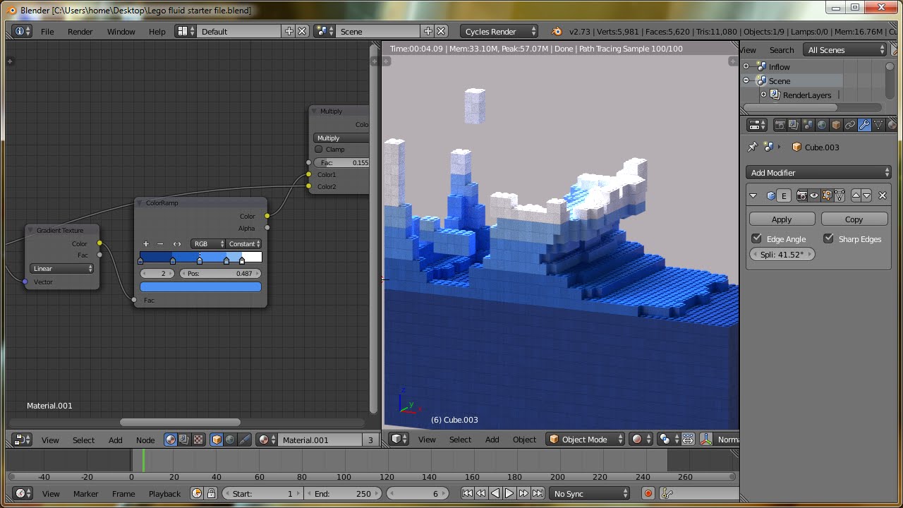 Blender Tutorial: Lego Fluid Effect