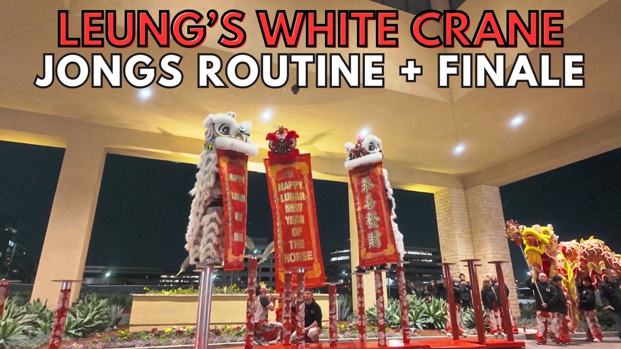梁馆白鹤龙狮团 Leung’s White Crane Lion Dance | Bay101 Casino | Jongs and High Pole Routine and Finale