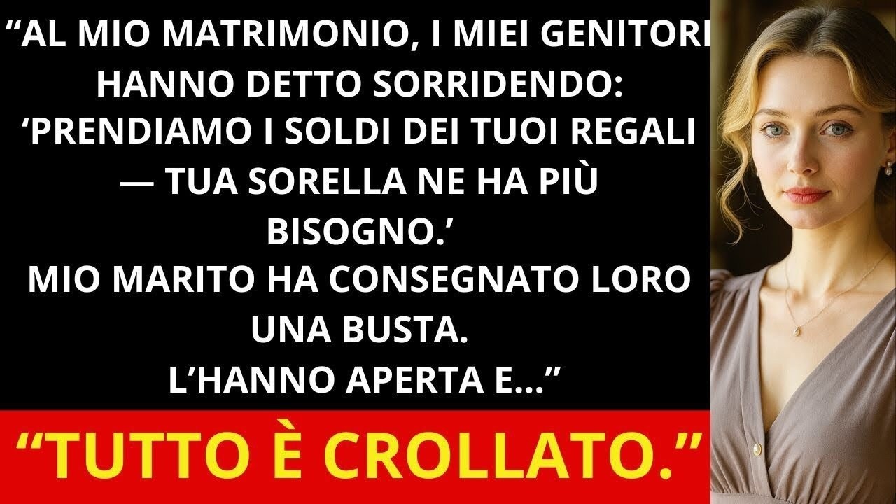 Al mio matrimonio hanno preso i miei soldi dicendo  “Tua sorella ne ha più bisogno ”