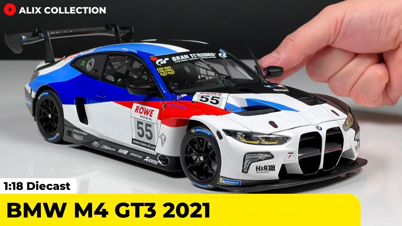 Распаковка литой модели BMW M4 GT3 1:18 от Minichamps (4K)