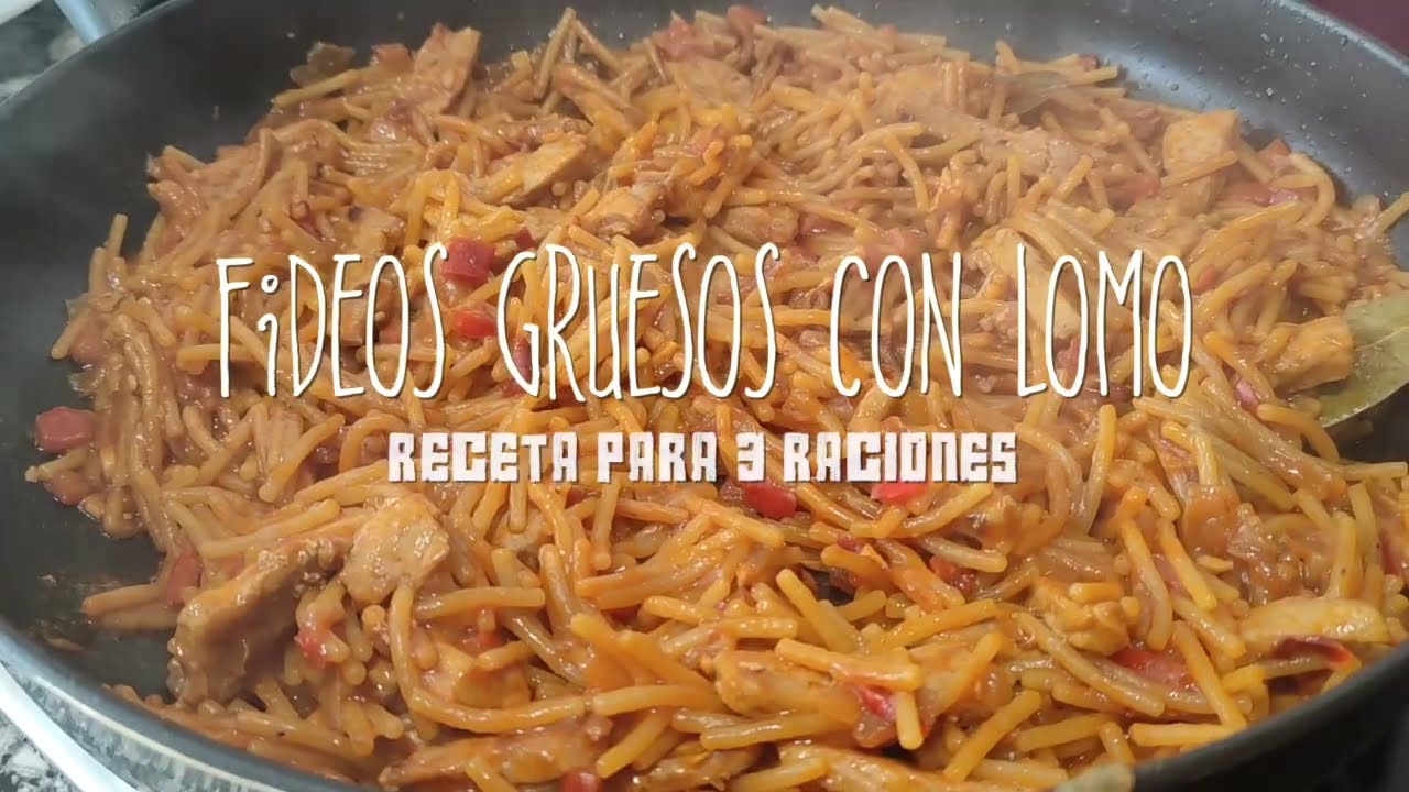 FIDEOS GRUESOS CON LOMO, la receta que cambió mi vida (bueno no, pero están muy buenos 🤤)