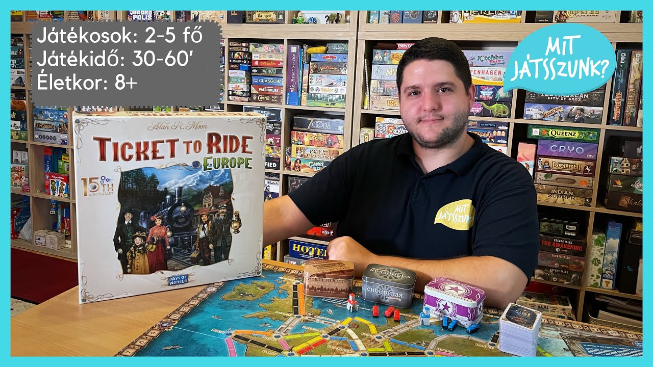 Ticket to Ride Európa 15. Jubileumi Kiadás Társasjáték bemutató