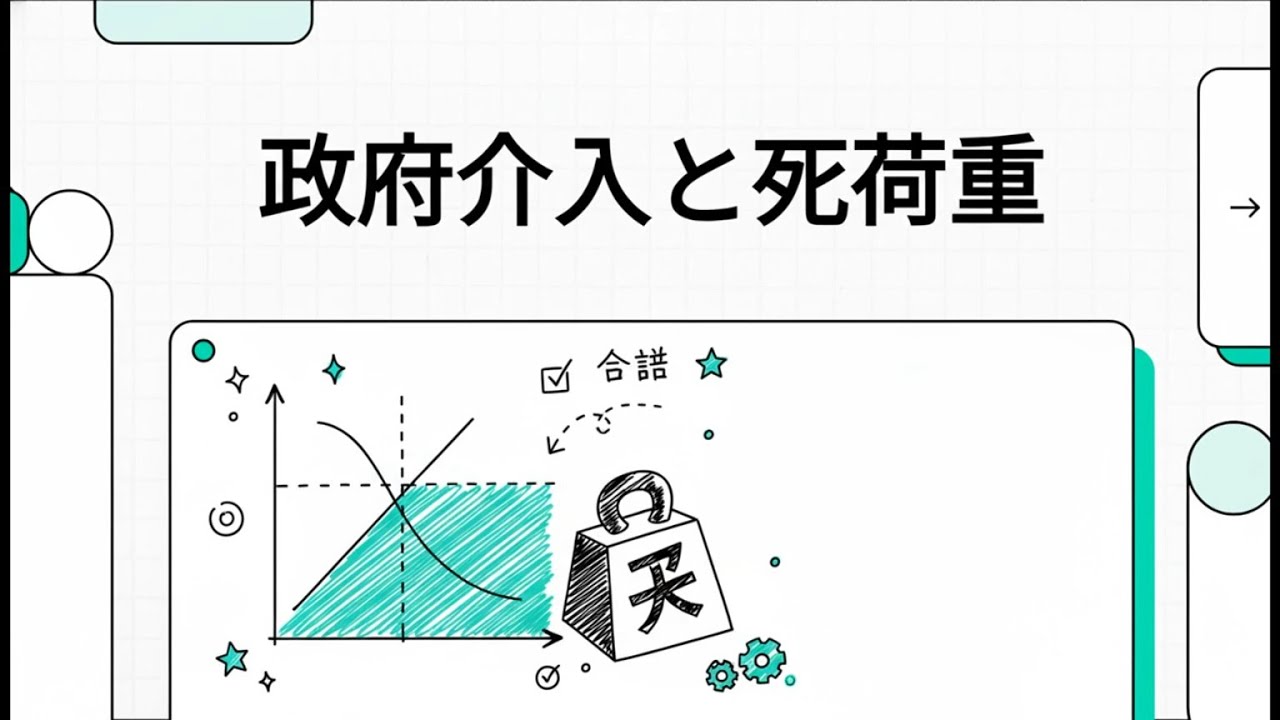 【10分で分かる】中小企業診断士「経済学・経済政策」 32 政府介入と死荷重