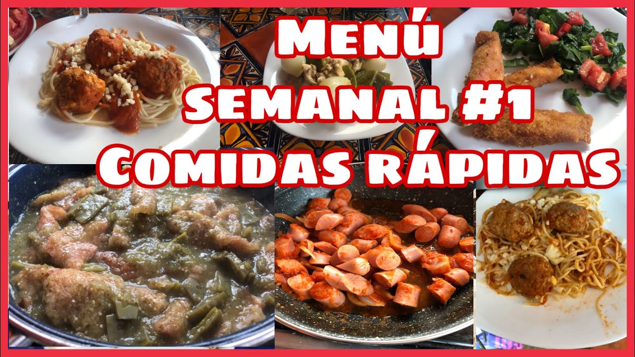 Menú semanal por menos de $100 -ECONÓMICO- 🍽