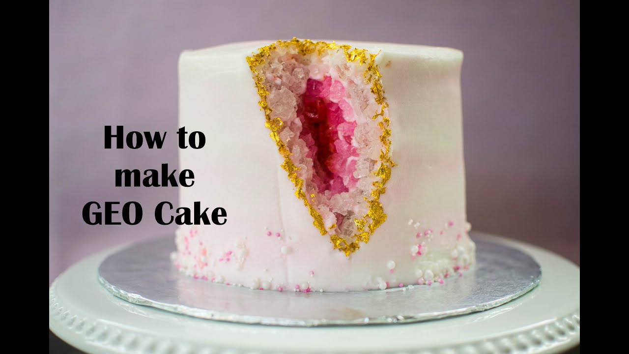 GEODE Cake tutorial - simple and easy way of making geode cake using buttercream frosting.