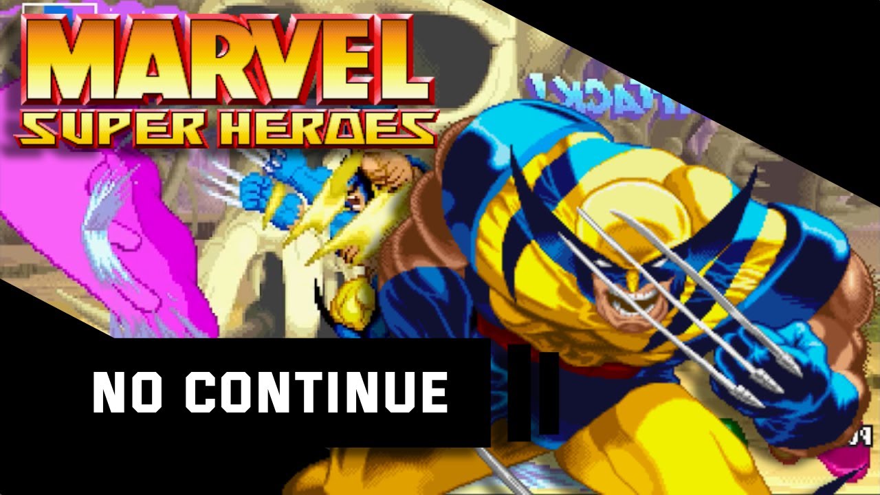 Marvel Super Heroes (Sega Saturn) Arcade Mode With Wolverine Level 8 No Continue