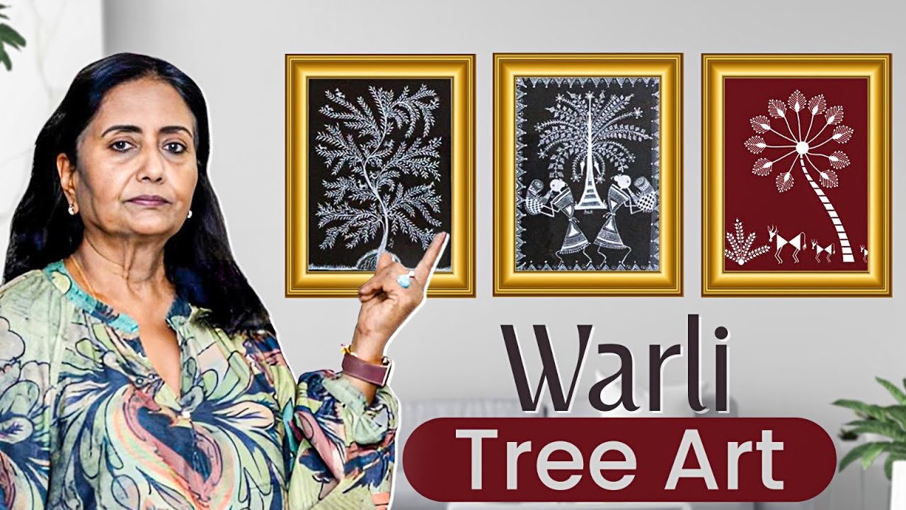 Making Warli Art Trees | Warli Tree Drawing Explained | Raj Adholiya