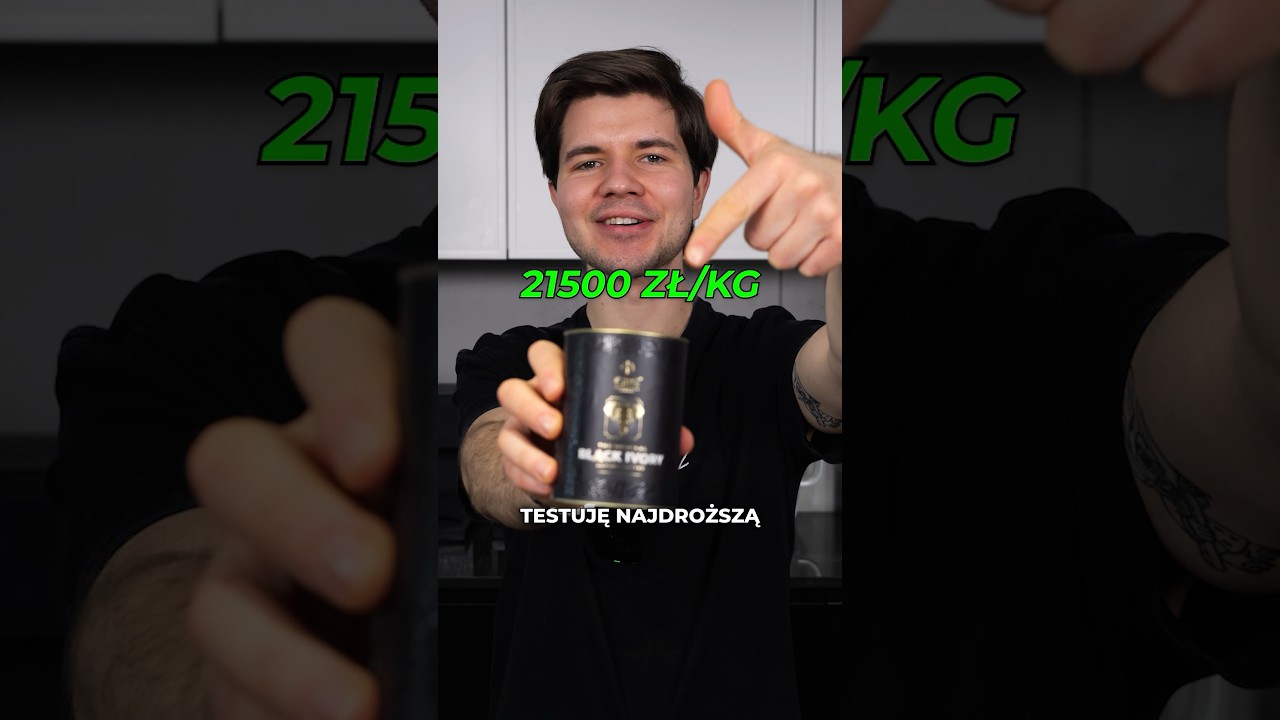 Testuję NAJDROŻSZĄ KAWĘ na świecie- Black Ivory ☕️#coocharz #kawa #testsmaku #shorts