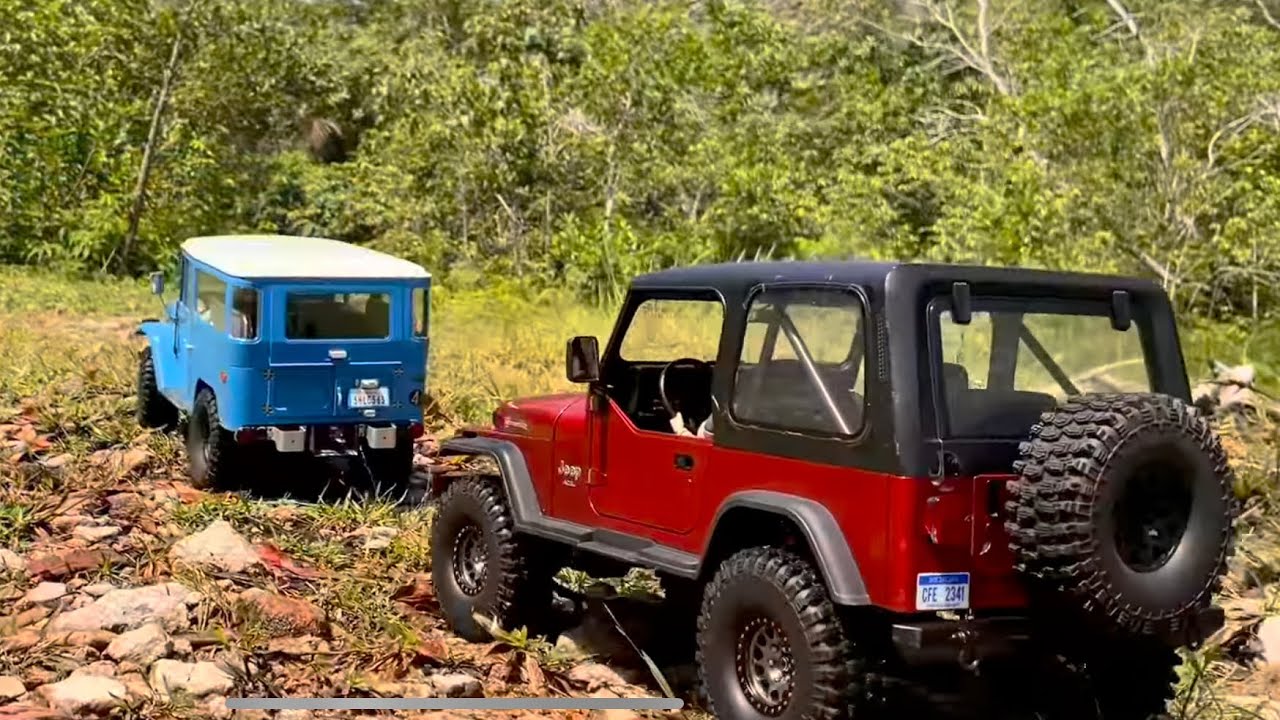 RC Off-Road Adventure! FMS Toyota FJ40 & Jeep Wrangler YJ Mashigan 1/10 Trail Run