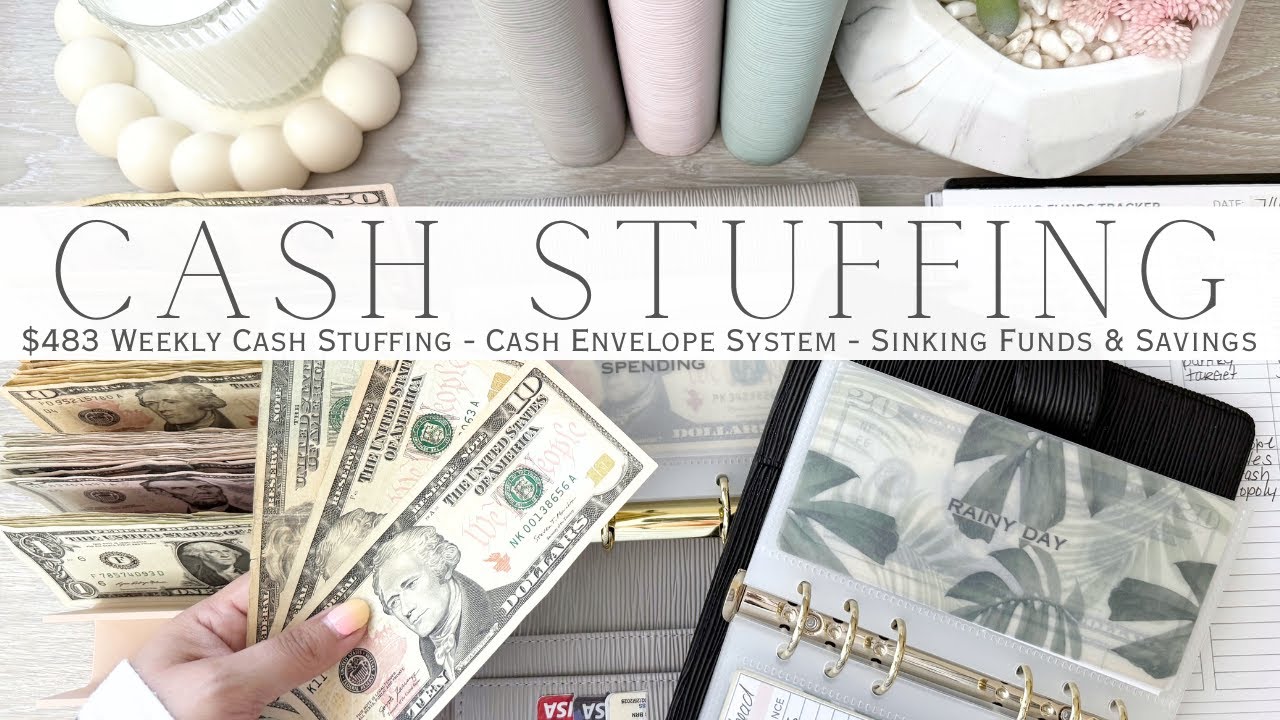 Weekly Cash Stuffing $483 | Cash Envelope System | Sinking Funds & Savings Challenges