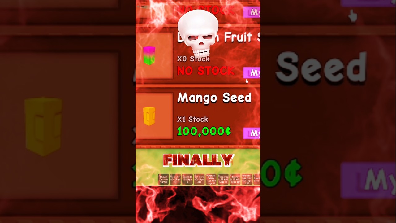 I UNLOCKED MANGO SEED 🤩 GROW A GARDEN #shorts #roblox #growagarden