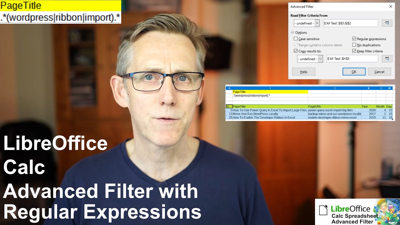 Libreoffice Calc Advanced Filter With Regular Expressions