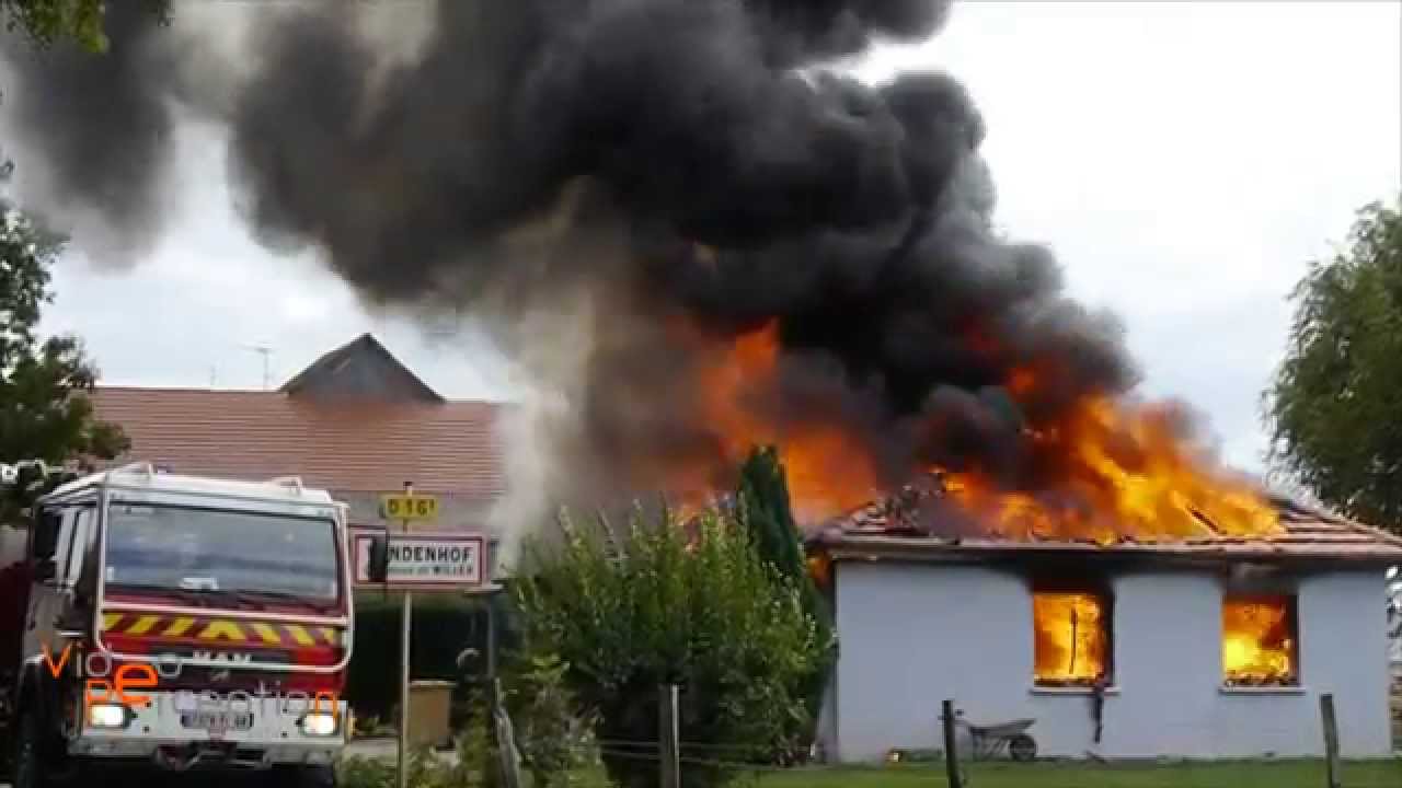 Feu généralisé d'une maison individuelle au Windenhof
