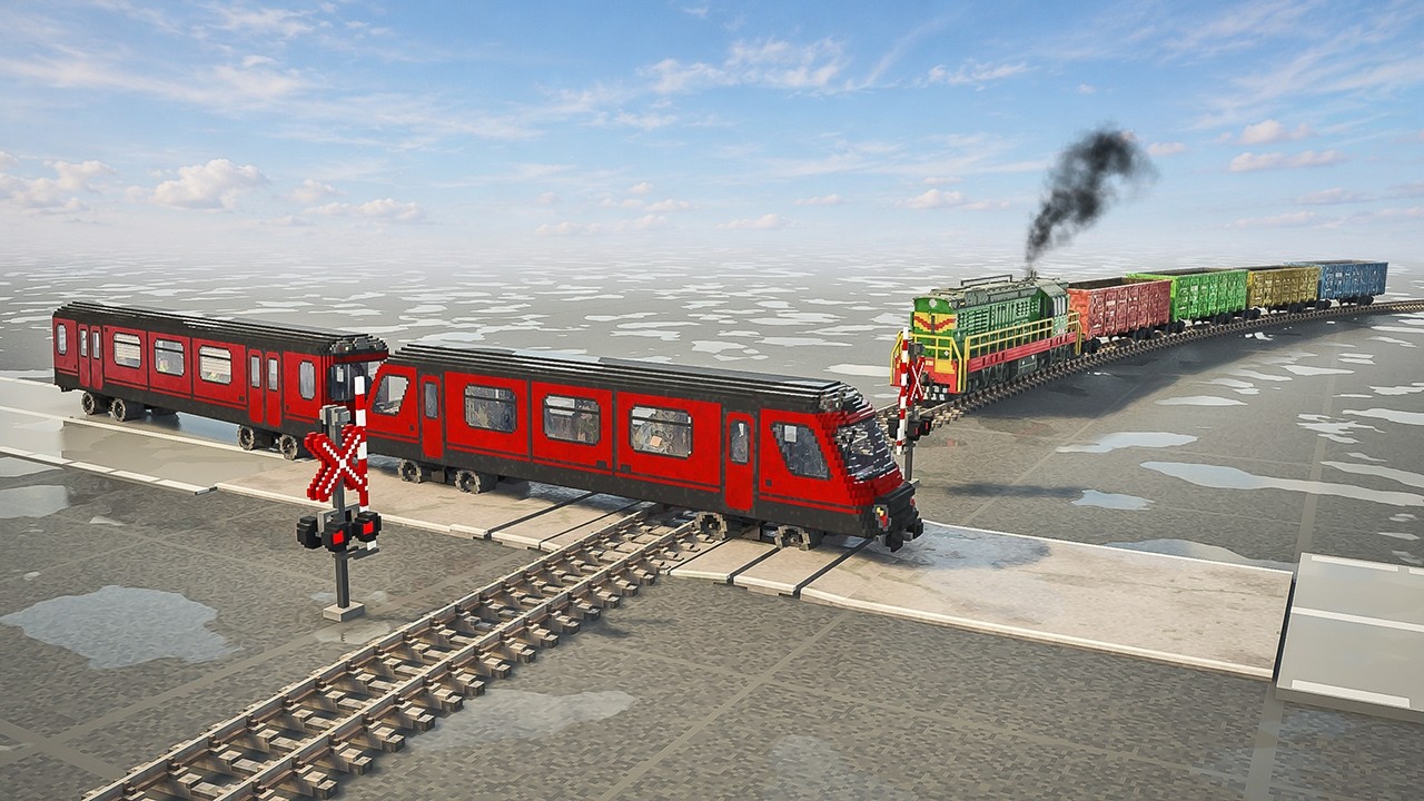 Metro DLC Train vs Obstacles | Teardown Physics