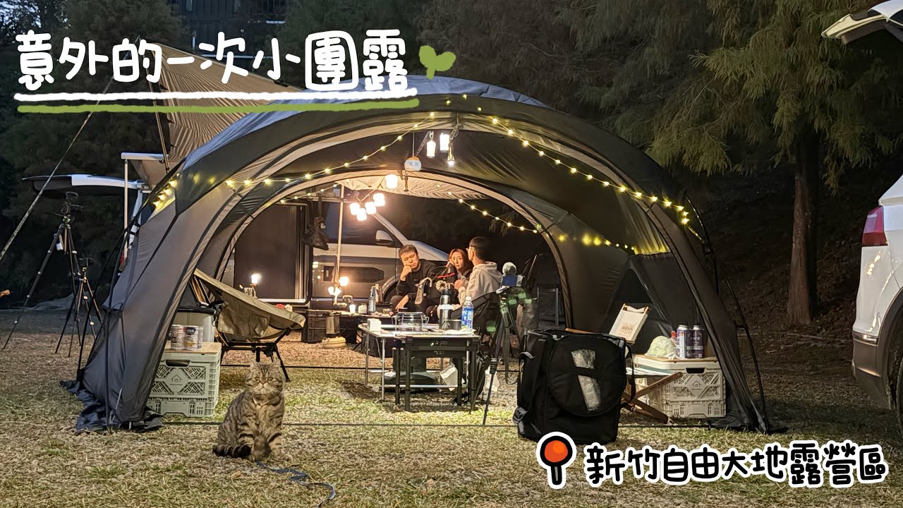 #81 帶著貓咪去車宿｜意外的一次小團露｜新竹尖石自由大地露營區