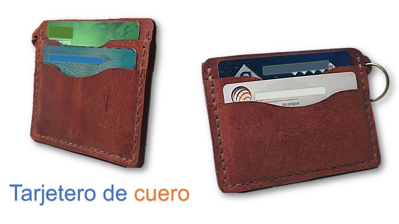 Cómo hacer un tarjetero de cuero usando la recortería de piel. 100% A MANO.