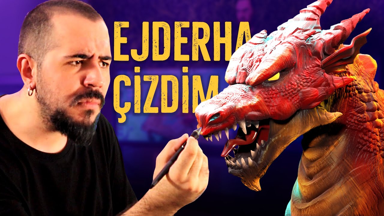 3D EJDERHA MODELLEDİM  #zbrush