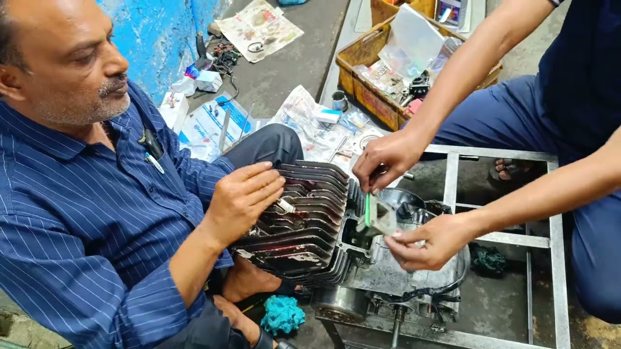 #Suzuki #Shogun #engine #work start #Shogun #bore #Piston #head . fixing  . part 3    in💛❤
