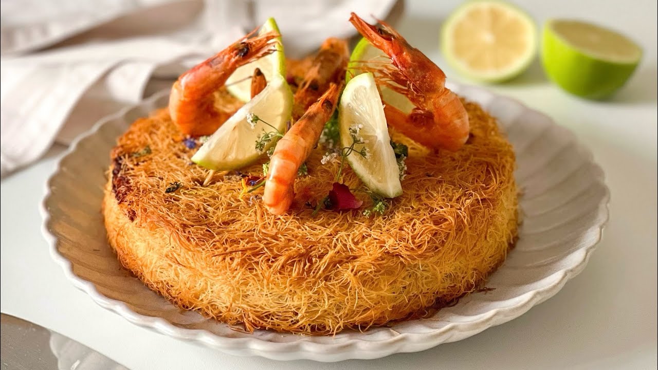 Pastilla au poisson façon kunefe à la mozzarella