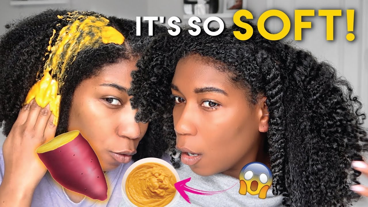 I PUT SWEET POTATO IN MY NATURAL HAIR + I'M SHOOK!!
