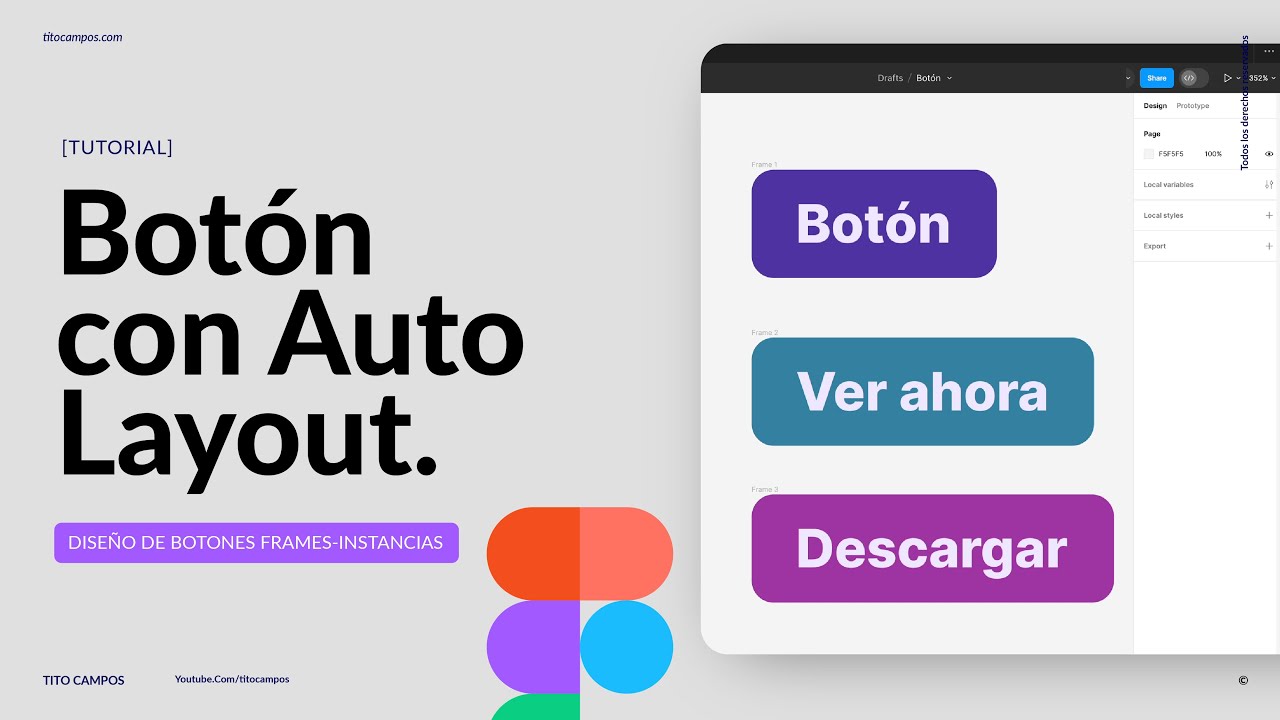 Crear Botón con Ajuste Automático o Auto Layout en Figma – Tutorial paso a paso.