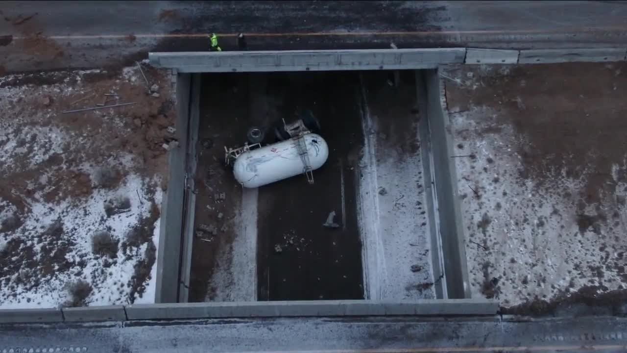 Propane tanker involved in I-84 accident near Echo Reservoir