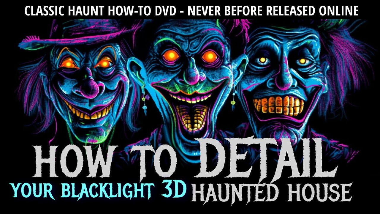 How to Build a Blacklight 3D Haunted House - Clown Theme