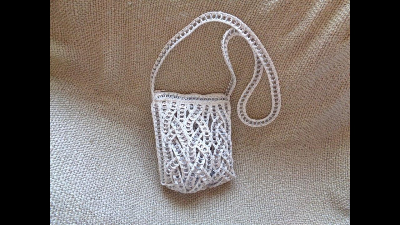 Como hacer un bolso con anillas de lata BOLSO TRENZAS