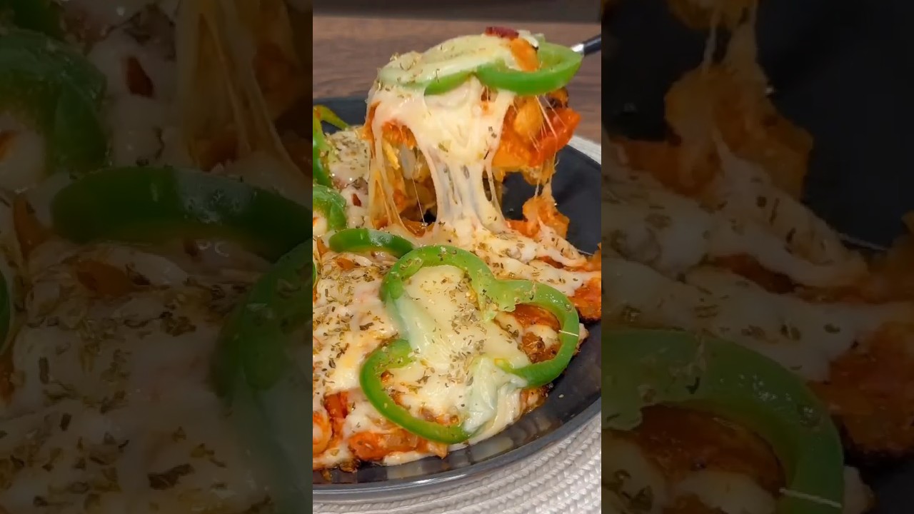 Potato Pizza 🥔🍕- No Flour - No Oven - You Must Try! So Delicious! #potato #pizza #cheese #recipe