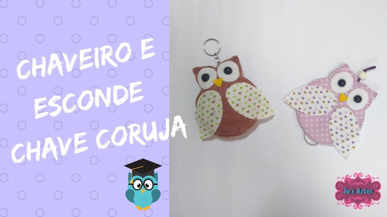 Chaveiro e Esconde Chave Coruja - Dia dos Professores