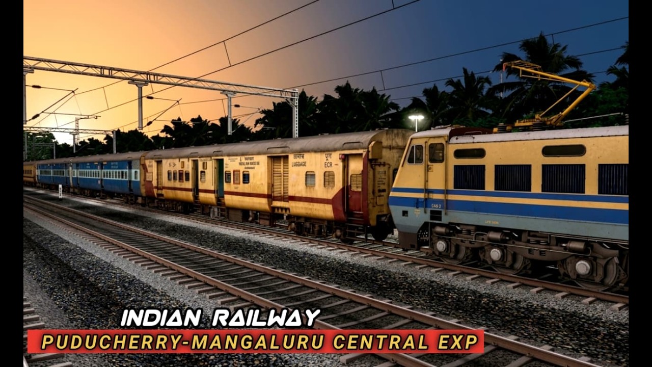 16857-MANGALURU CENTRAL EXPRESS LIVE RAILWORKS #indianrailways #railworks #simulator #gaming #live