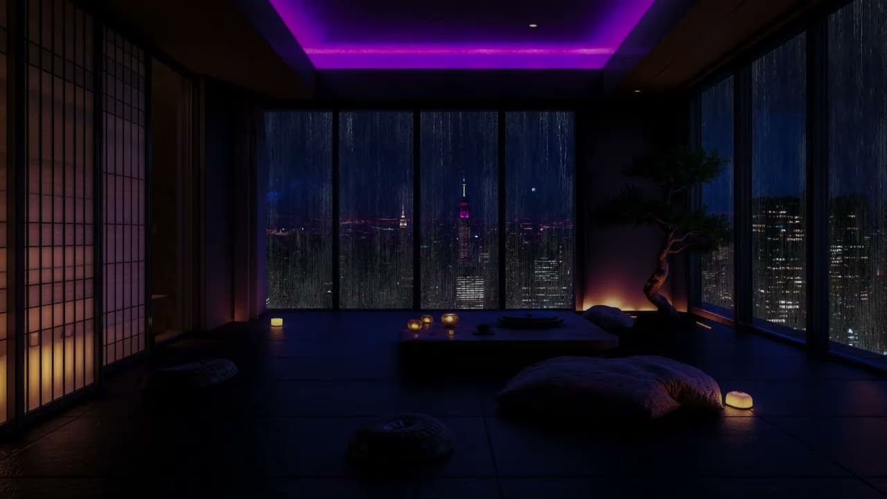 Soft Gentle Night Rain Outside the Bedroom Window 🌧️Quiet Rain Sounds That Help You Relax & Fall As