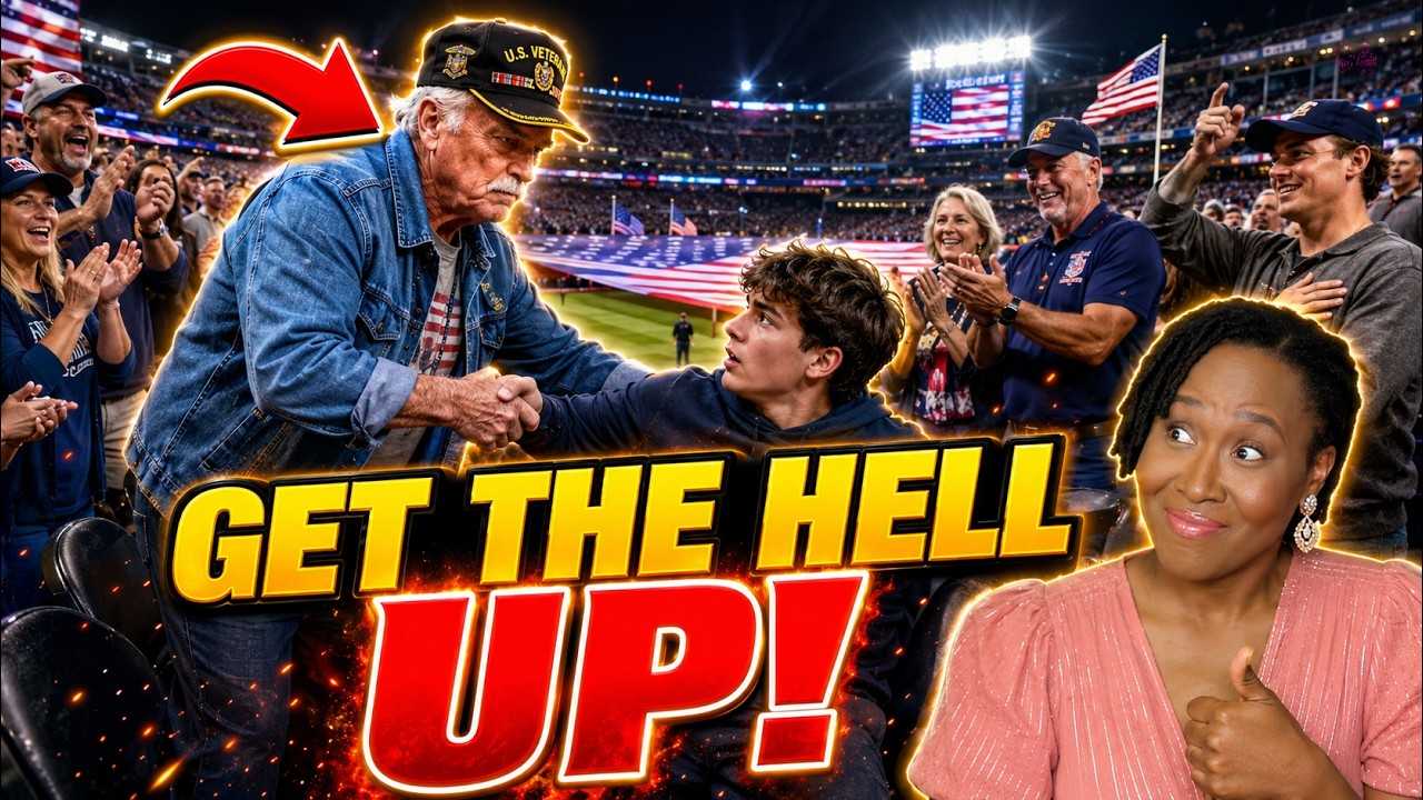 ANTI-AMERICAN LEFTIST GETS CHECKED BY GRANDPA DURING NATIONAL ANTHEM