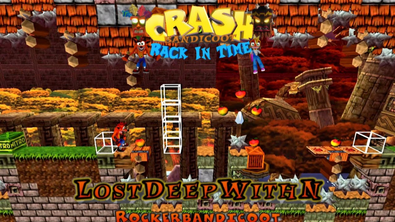 Crash Bandicoot Back In Time Fan Game: Custom Level: Lost Deep With N By RockerBandicoot