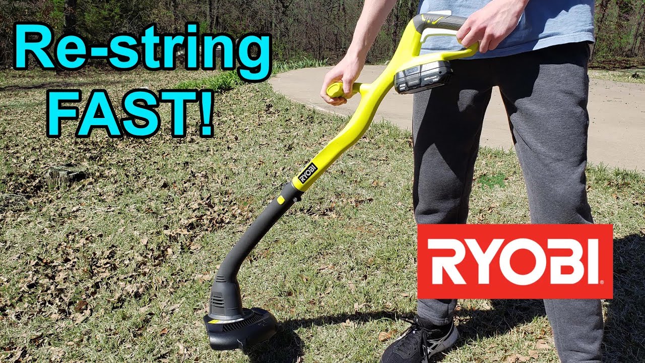 How to restring RELOAD STRING on Ryobi 18V weedeater string trimmer