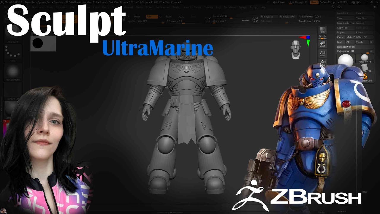 Полишим космодеса | Space Marine #23 (Zbrush)