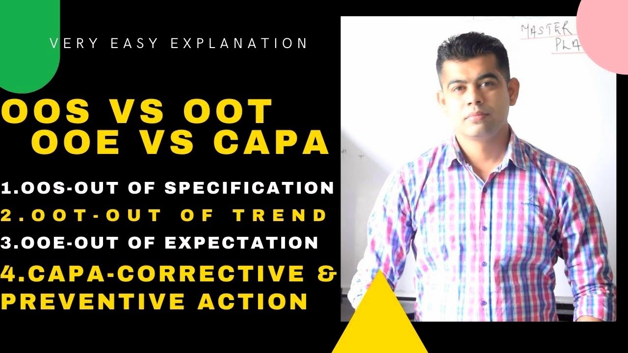OOS Vs OOT Vs OOE Vs CAPA I VERY EASY WAY EXPLANATION IN HINDI