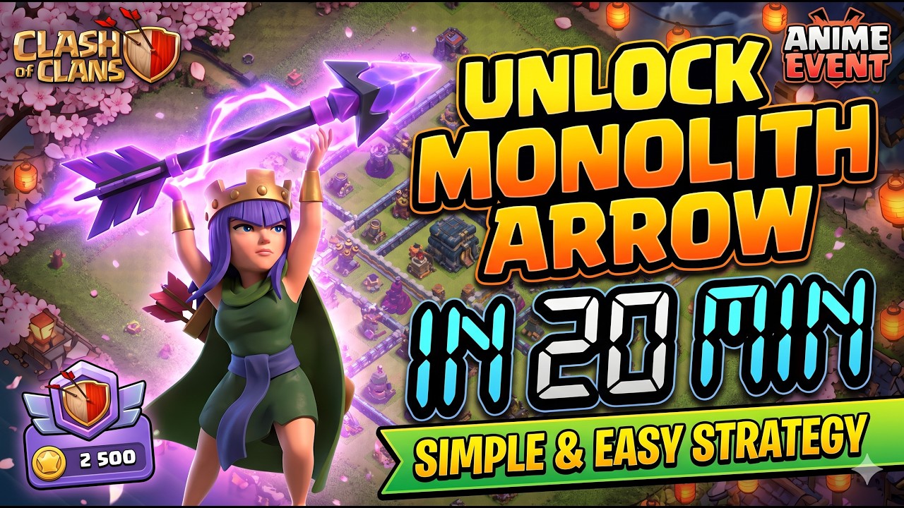 How to Unlock Monolith Arrow in 20 MINS! 🤯 (Fastest Method) #clashofclans