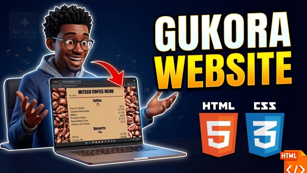 Kora Website Ya Coffee Menu Na HTML & CSS (Step-by-Step) | Kwiga Web development