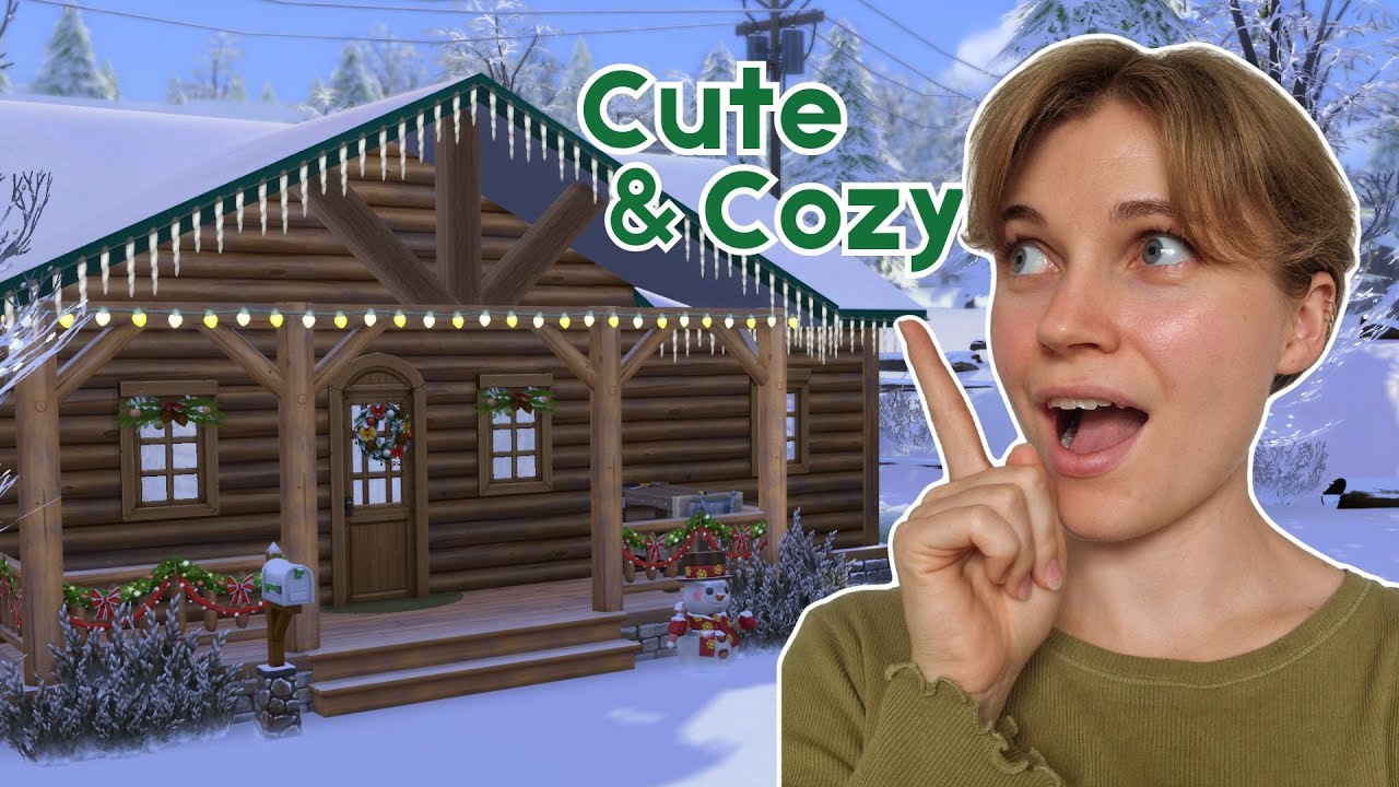Cozy CHRISTMAS cabin for the Holidays | Sims 4 speedbuild