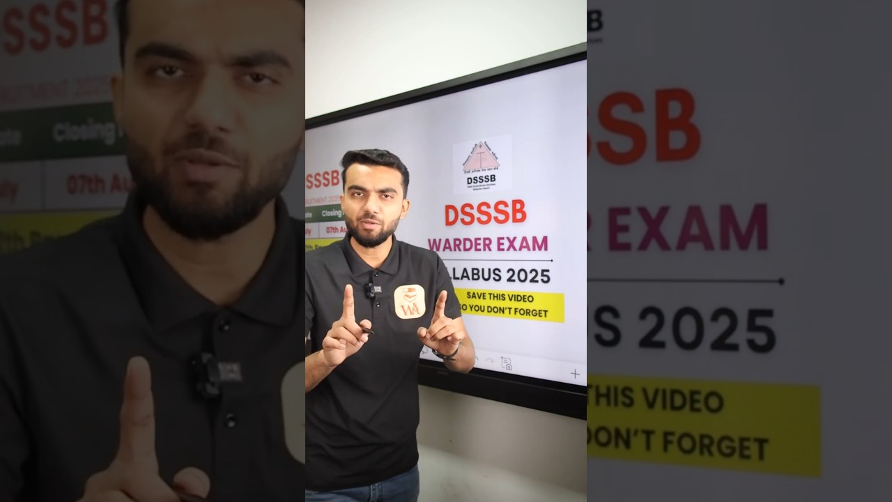DSSSB WARDER EXAM SYLLABUS 2025 LATEST GOVERNMENT JOB RECRUITMENT 2025 DSSSB EXAM 2025