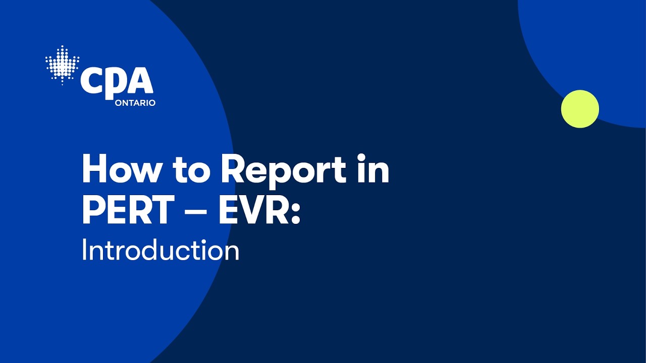 How to Report in PERT &ndash; EVR: Introduction