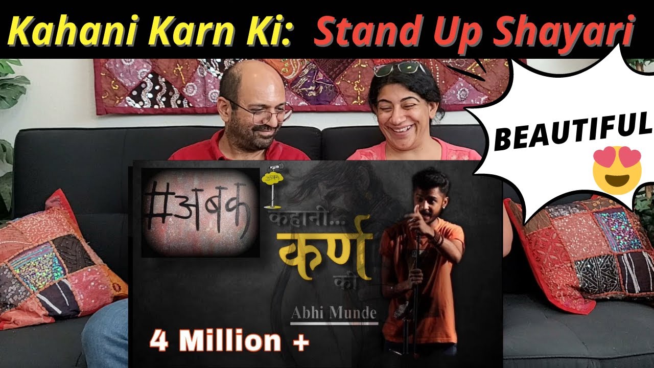 Kahani Karn Ki | Stand Up Shayari | Abhi Munde (Pyscho Shayar) | Indian American Reactions !!